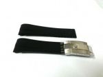 Replacement Replica Rolex Black Rubber strap 21mm with SS clasp for sale